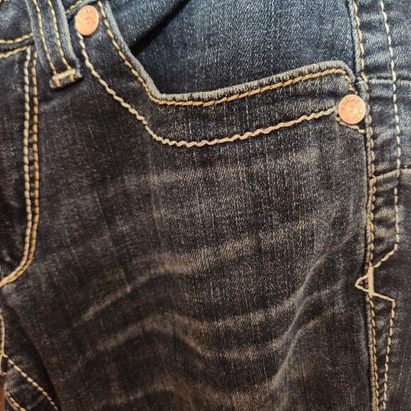 Ariat Real Midrise Straight Womens 27s Western Blue Jeans NEW - Picture 6 of 12